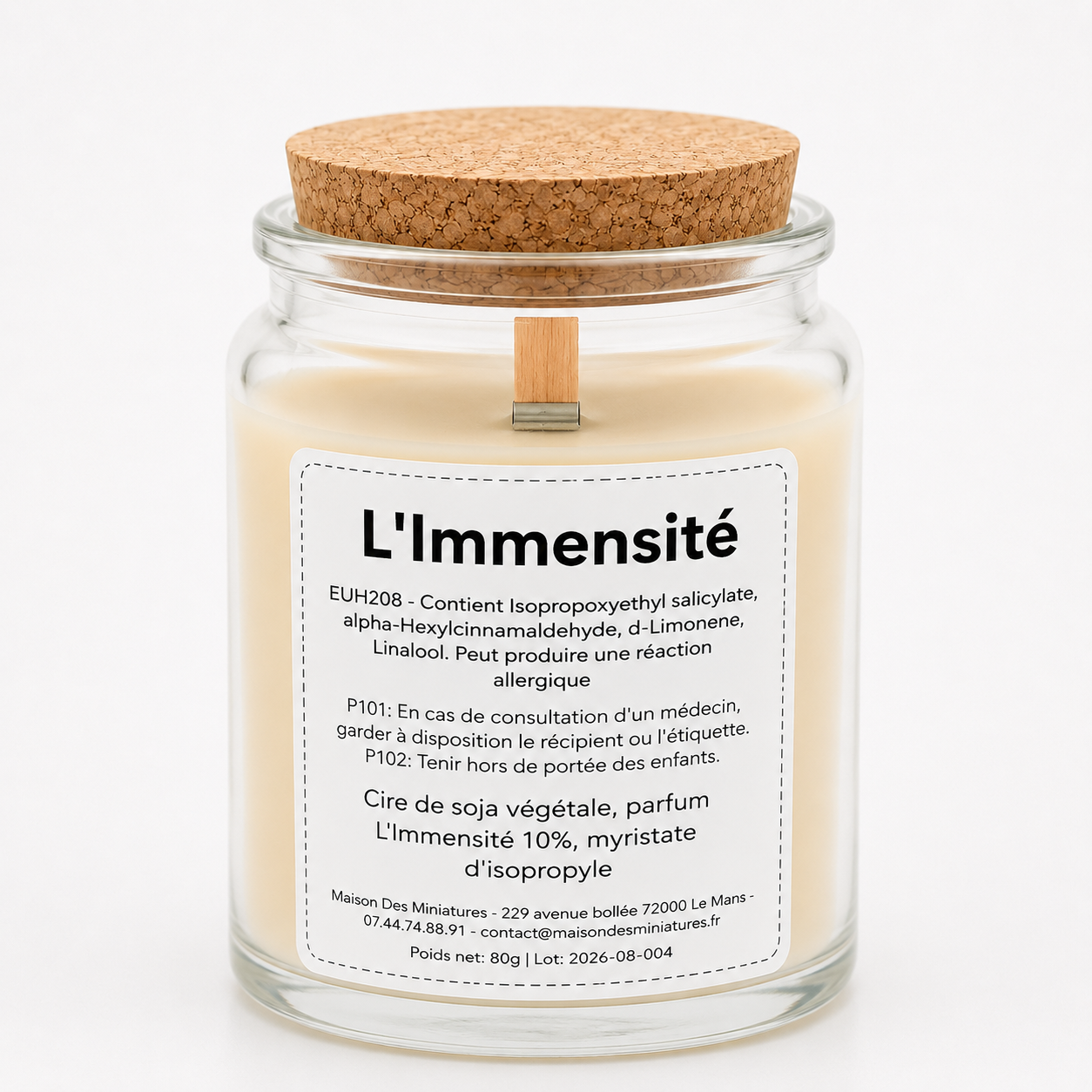 Bougie L’immensité 80g