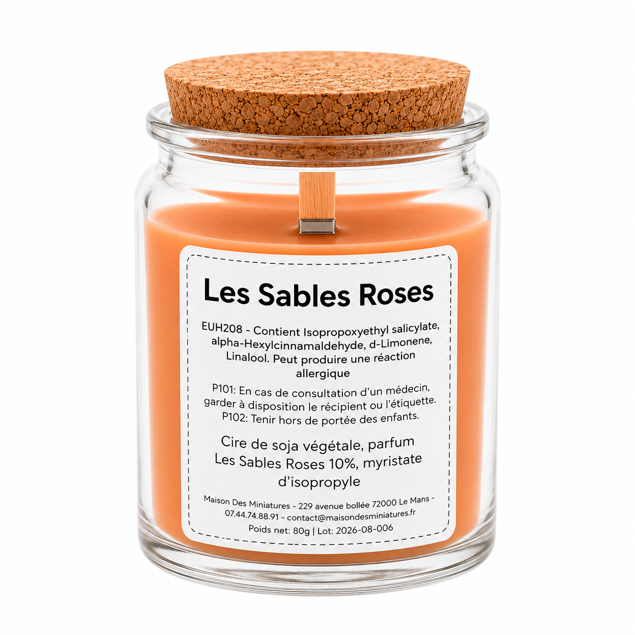 Bougie Les Sables Roses 80g